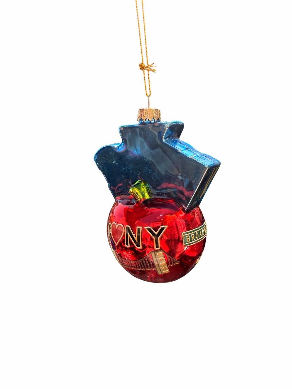 Kurt Adler glass New York City apple cityscape Christmas ornament